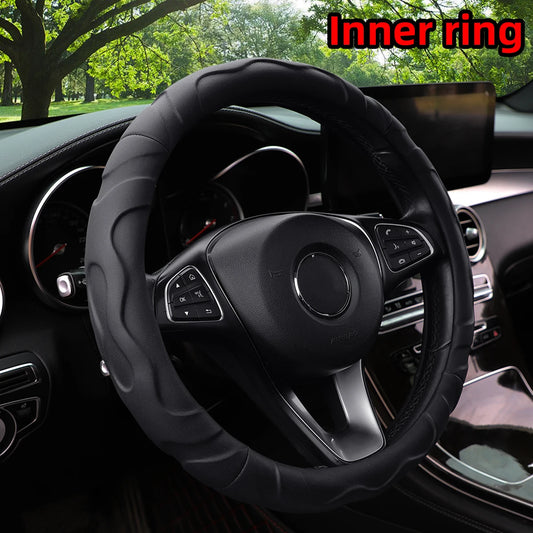 Artificial Lambskin 3D Sport Steering Wheel Cover – Universal Fit 14.5–15 in (37–38 cm)