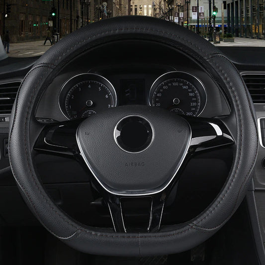 D-Type Leather Steering Wheel Cover for Nissan X-Trail, Qashqai, Rogue, March, Serena, Micra, Kicks, Altima, Teana (2017–2024)