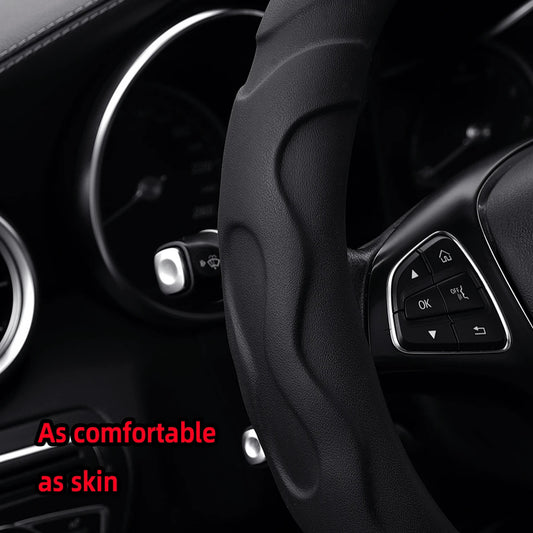 Artificial Lambskin 3D Sport Steering Wheel Cover – Universal Fit 14.5–15 in (37–38 cm)
