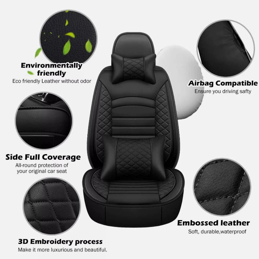 Universal 5-Seat Car Seat Covers – Full Set Front & Rear Cushions, Anti-Scratch Protection for Sedan, SUV, Pickup Truck