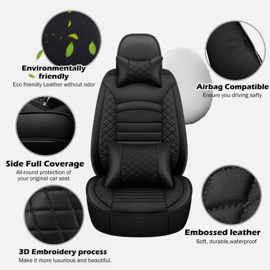 Universal 5-Seat Car Seat Covers – Full Set Front & Rear Cushions, Anti-Scratch Protection for Sedan, SUV, Pickup Truck